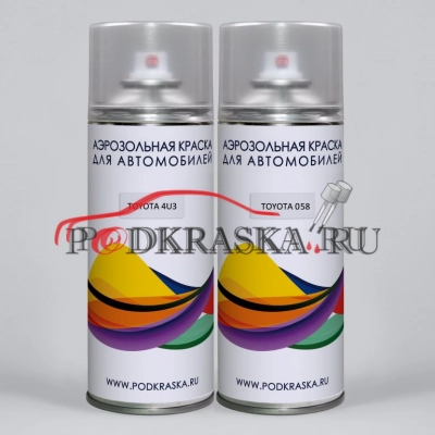 2NC Toyota: 4U3 Toyota Бронзовый металлик, Dk. Brown и 058 Toyota Белый, White. Аэрозольные баллоны.